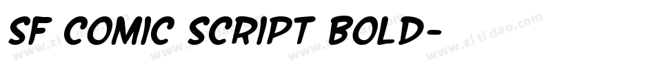 SF Comic Script Bold字体转换